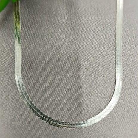 3 Mm Soft Herringbone Sterling Silver Necklace