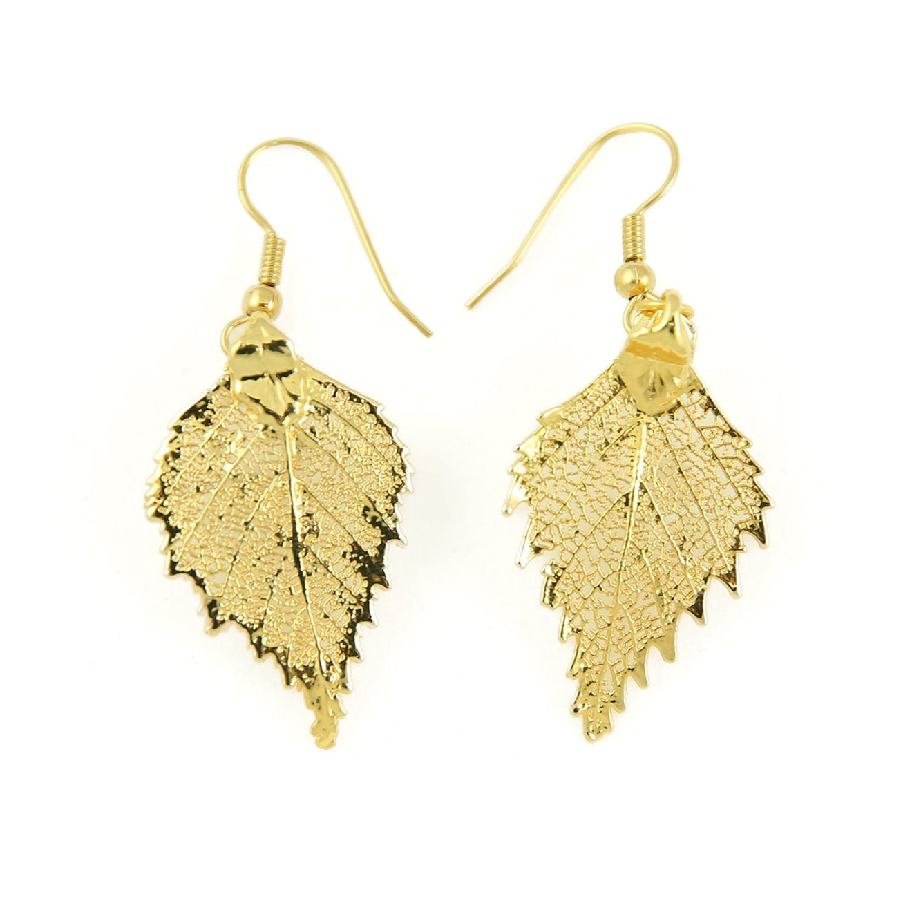 Ester Gold Birch Leaf Earrings