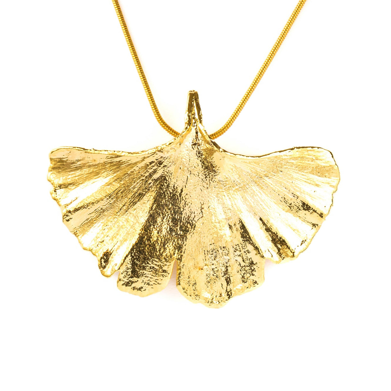 Ester Gold Ginkgo Biloba Leaf Necklace