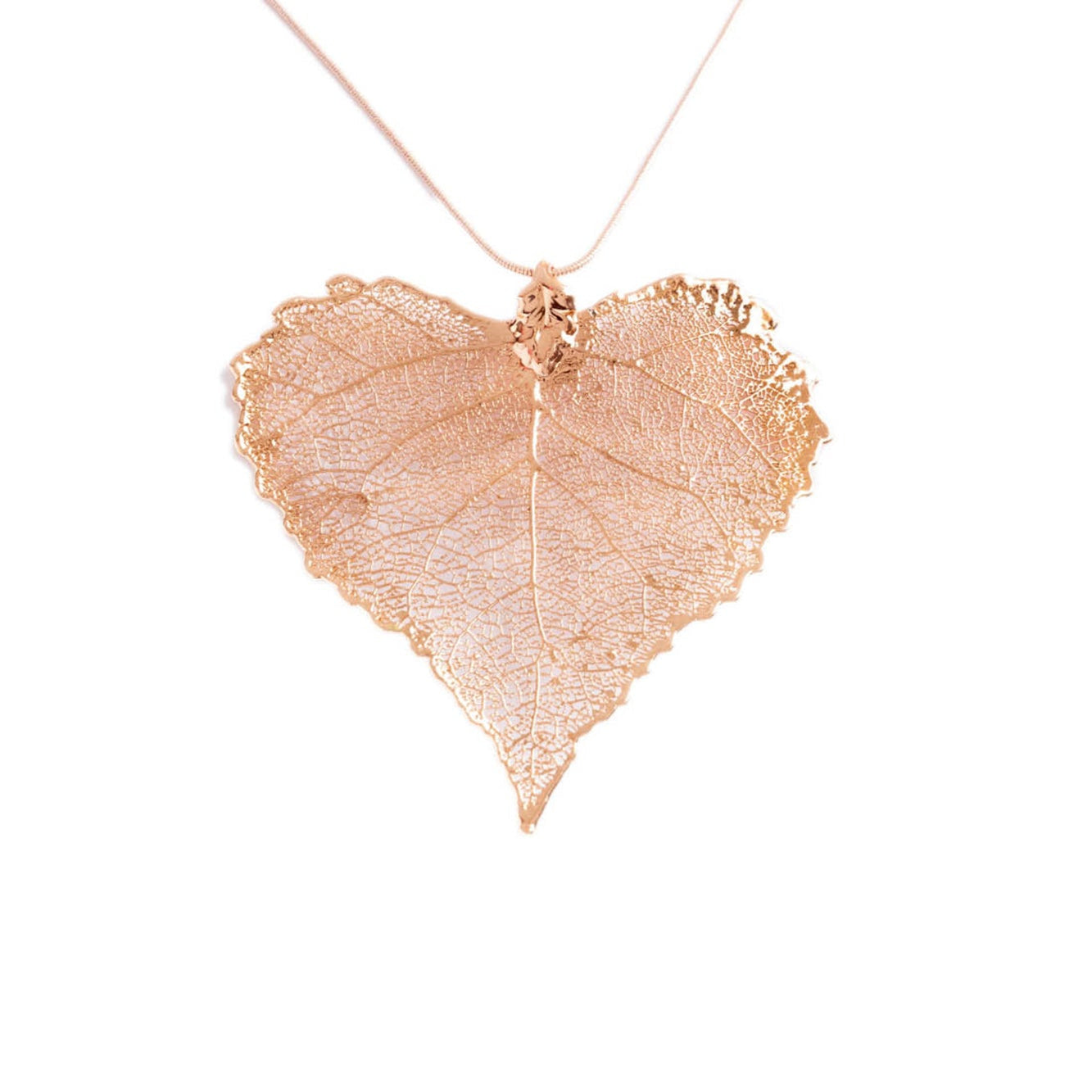 Ester Rose Gold Cotton Leaf Necklace