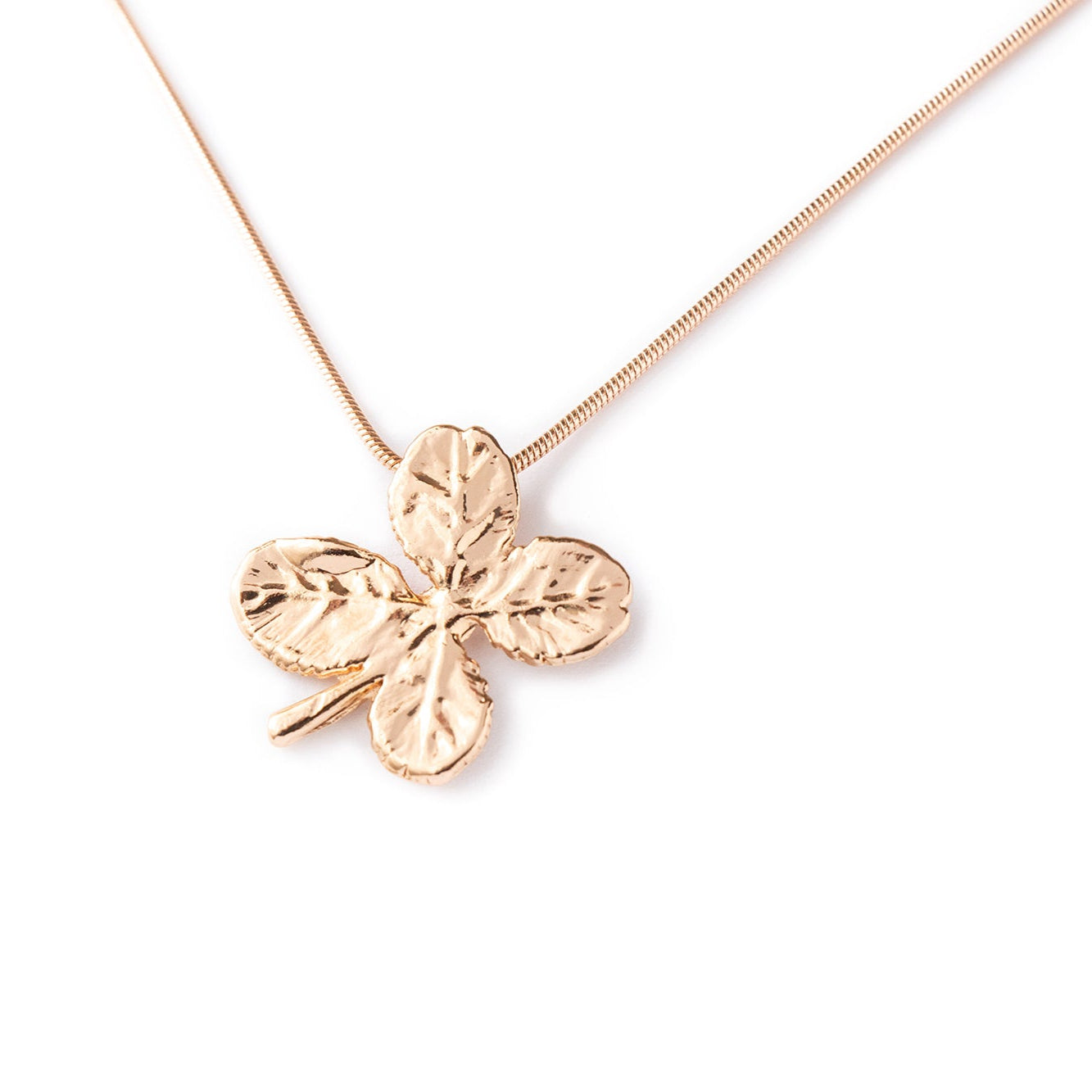 Ester Rose Gold Four-Leaf Clover Necklace