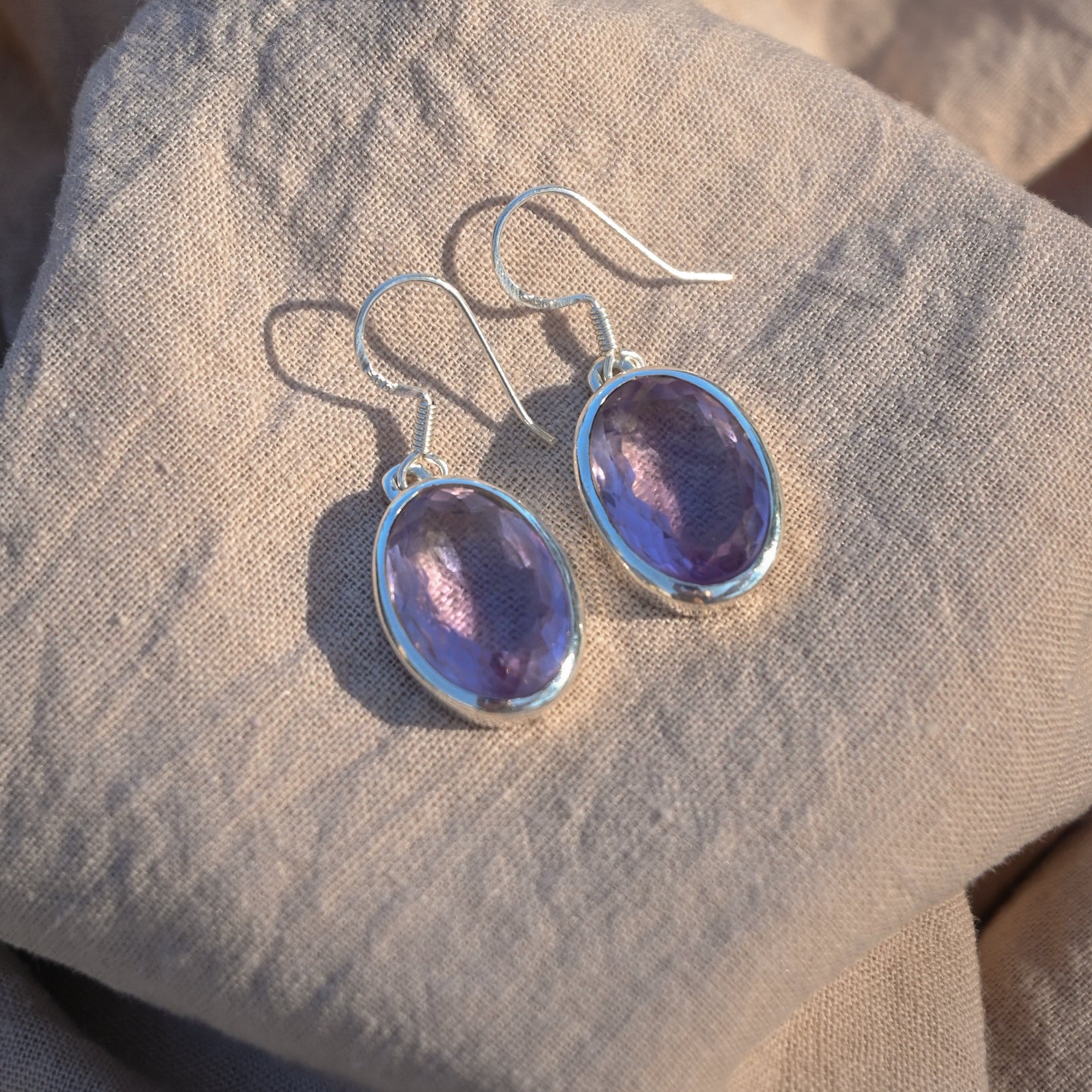 Statement Amethyst Drop Earrings