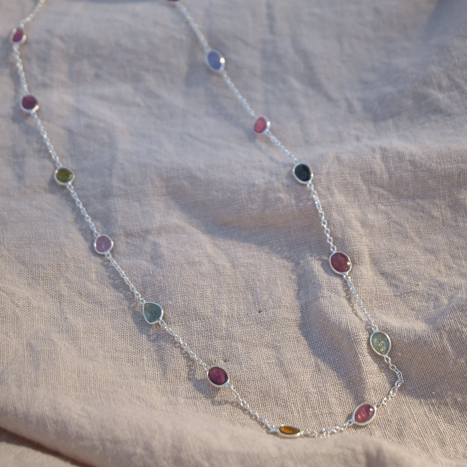Tourmaline Oval Stone Necklace