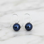 Blue Freshwater Pearl Drop Earrings - Terciany 
