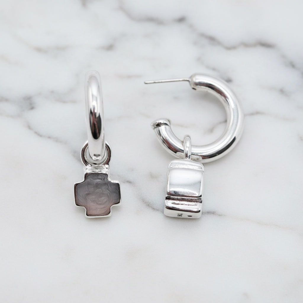 Large Pretty Woman Earrings With Crosses