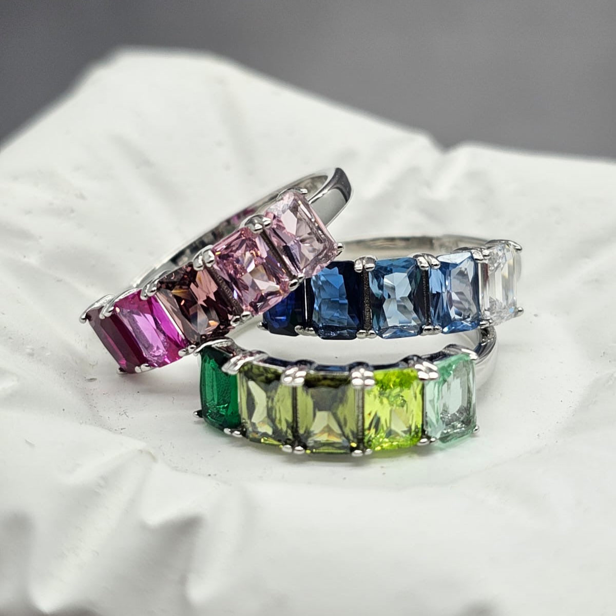 Blue Baguette Ring