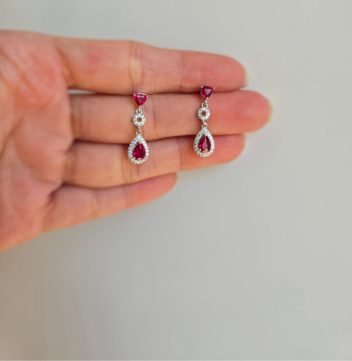Pink Drop Earrings