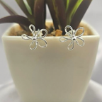 13 mm Open Flower Stud Earrings