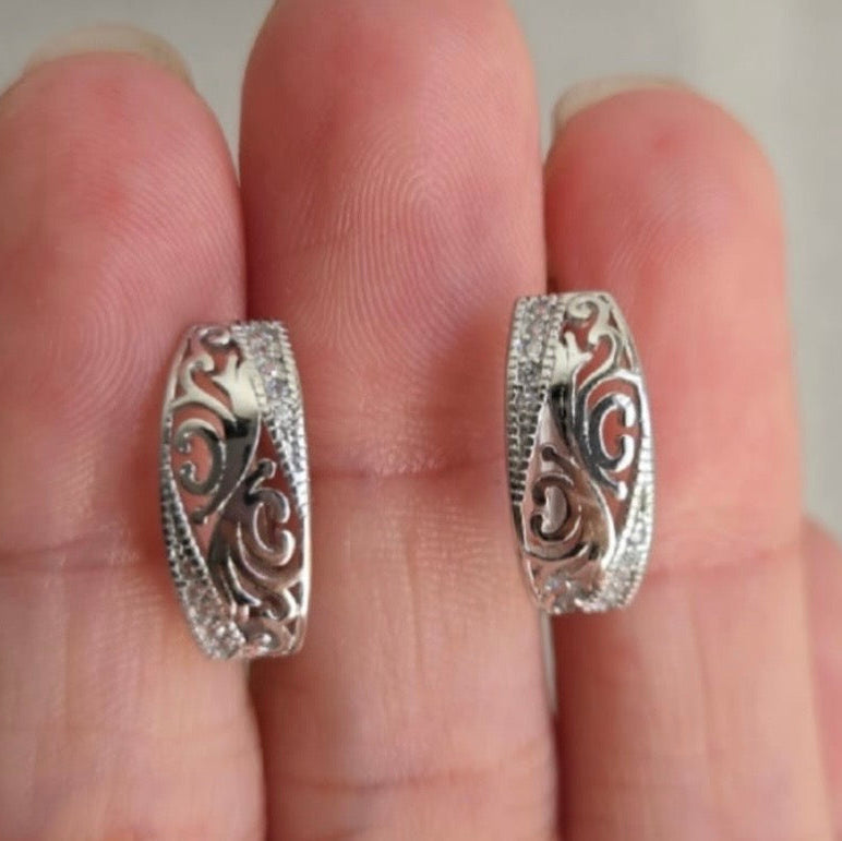 Rectangular stud earrings - Terciany 