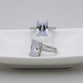 Large Rectangular Cubic Zirconia Ring