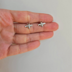 Sterling Silver Bee Studs With Bling