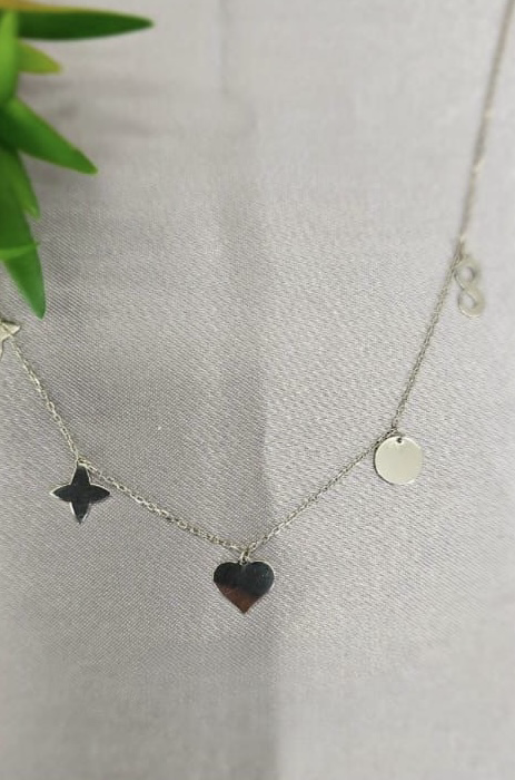 Moon,star, infinity, heart circle necklace
