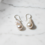 Large Aa Grade Baroque Pearl Drop Earrings - Terciany 