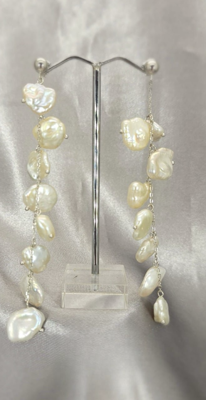 8Cm Pearl Drops Earrings