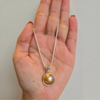 Gold/Brown Mabe Pendant - Terciany 
