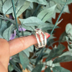 Statement Ring With Filigree Middle Band And Large Cubic Zirconia - Terciany 