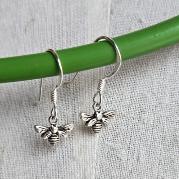 Tiny Hanging Bee Earrings