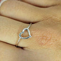 Sterling Silver Open Heart Ring
