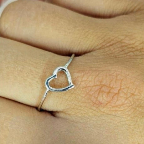 Sterling Silver Open Heart Ring