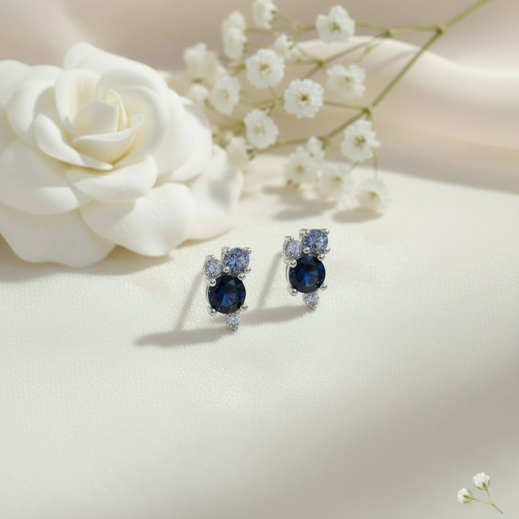 Shades Of Blue Stud Earrings