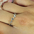 Sterling Silver Tiny Leave Ring - Terciany 