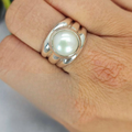Awesome Classical Mabe  Pearl Ring - Terciany 