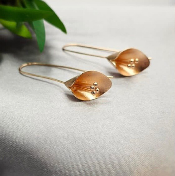 Rose Gold Tulip Earrings