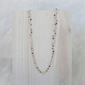 Sterling Silver Necklace With Lots Of Tourmaline Semi Precious Stones Dangling On It - Terciany 