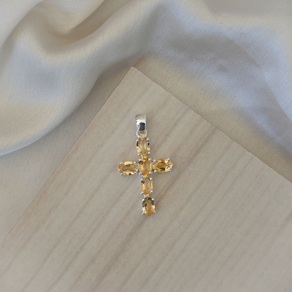 Citrine Cross pendant