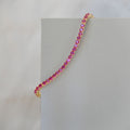 Gold Ruby zirconia tennis Bracelet - Terciany 