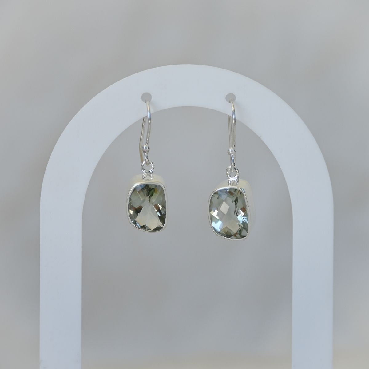 Green Amethyst Earrings and Pendant set