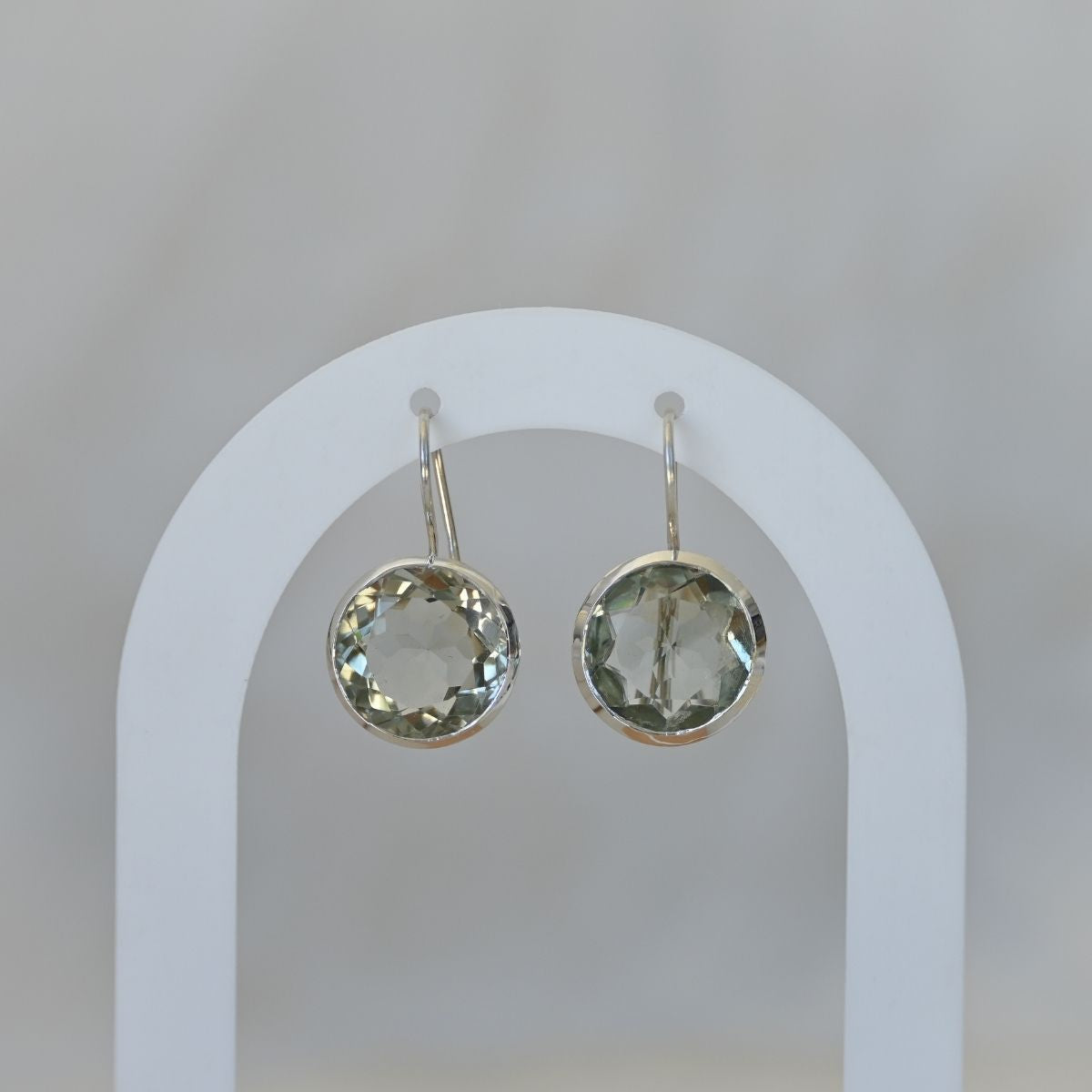 Large Green Amathyst drop earrings