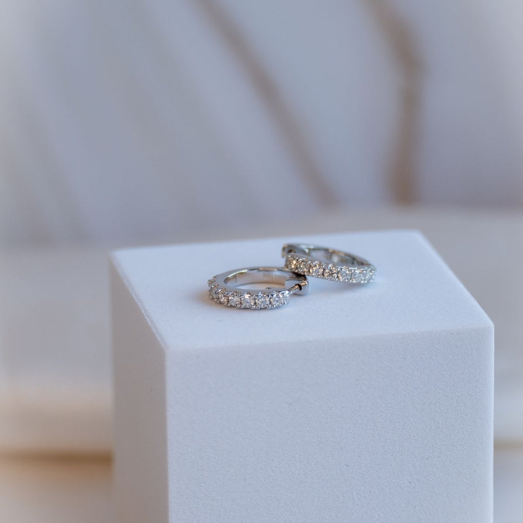 16mm Moissanite Huggy earrings (with GRA Certificate) - Terciany 