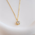 1ct Moissanite Gold Necklace (with GRA Certificate) - Terciany 