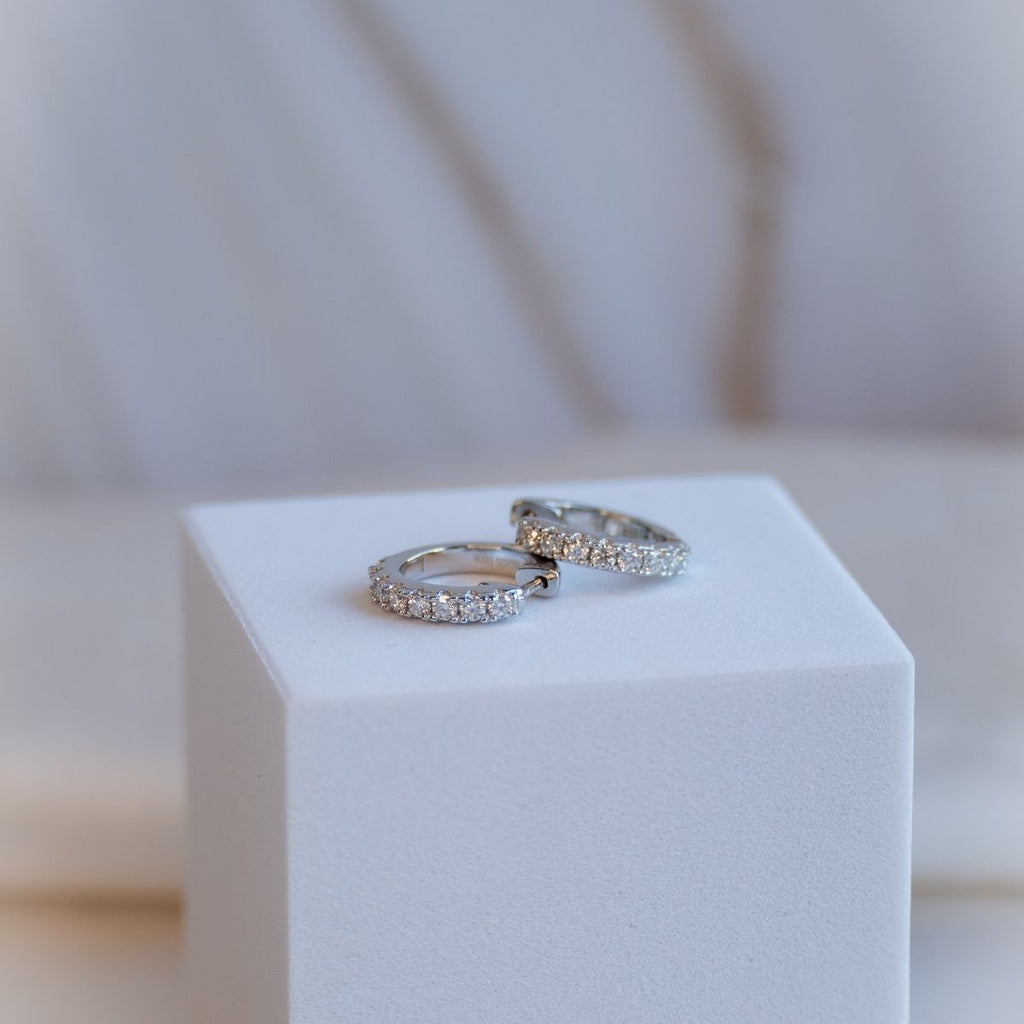14mm Moissanite Huggy earrings (with GRA Certificate) - Terciany 