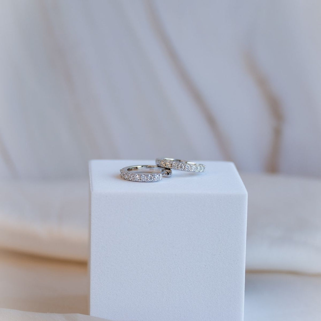 14mm Moissanite Huggy earrings (with GRA Certificate) - Terciany 