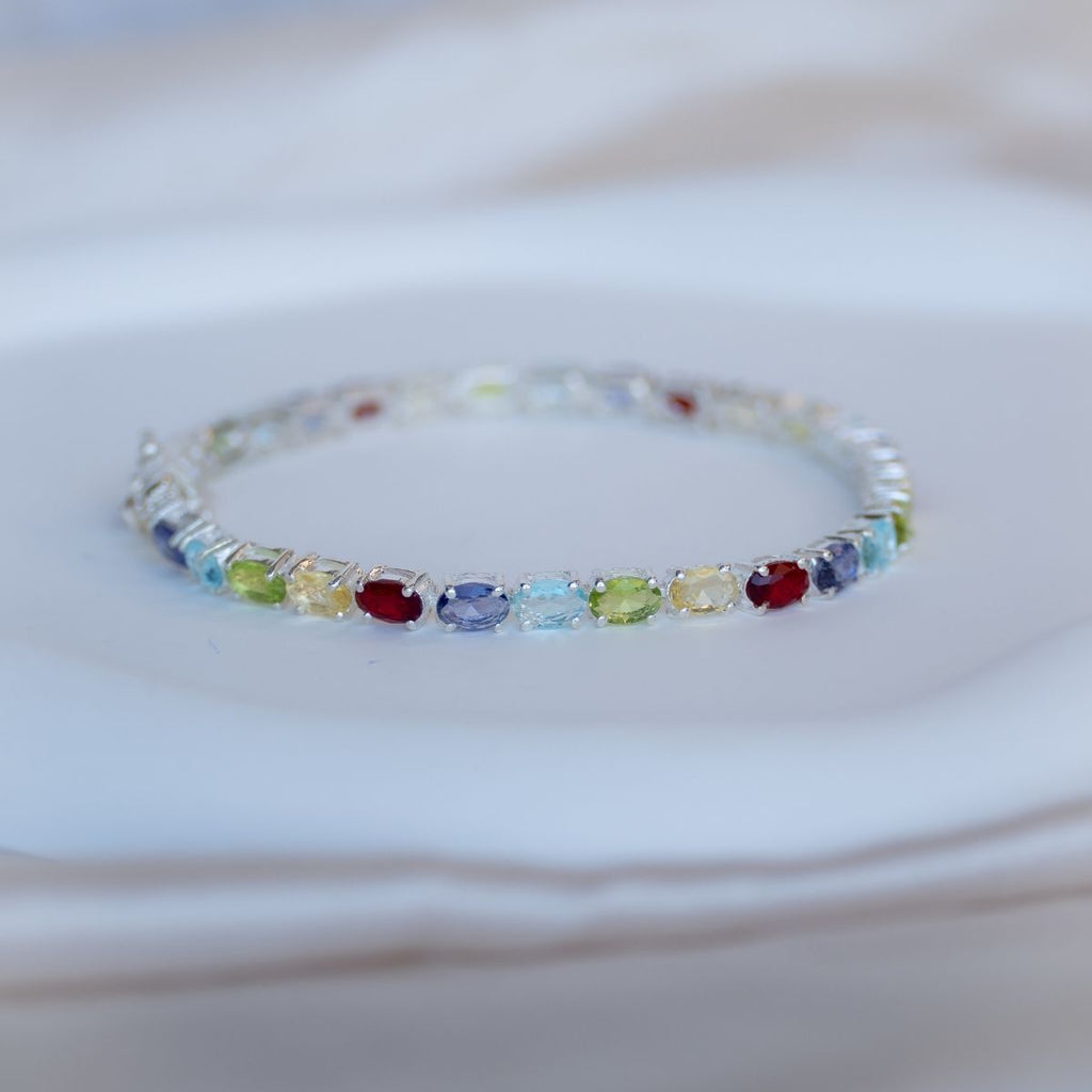 Semi Precious stone Tennis Bracelet - Terciany 