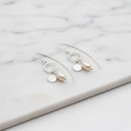 Sterling Silver Drop Earring With Pearl Charm - Terciany 