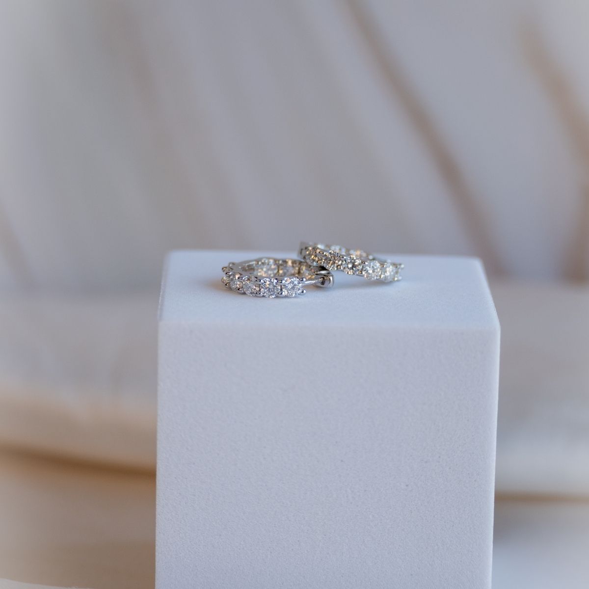 Moissanite 15mm Huggy earrings(with GRA Certificate) - Terciany 