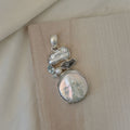 Statement Pearl and Rough stone pendant