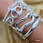 Bulky Rectangle Statement Bracelet 20 Cm - Terciany 