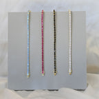 Gold Ruby zirconia tennis Bracelet - Terciany 