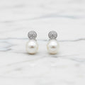 Freshwater Pearls With Round Cubic Zirconia Pavé Top - Terciany 