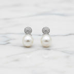 Freshwater Pearls With Round Cubic Zirconia Pavé Top - Terciany 