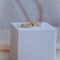 Gold 17mm Huggies earrings with Moissanite stones (with GRA Certificate) - Terciany 
