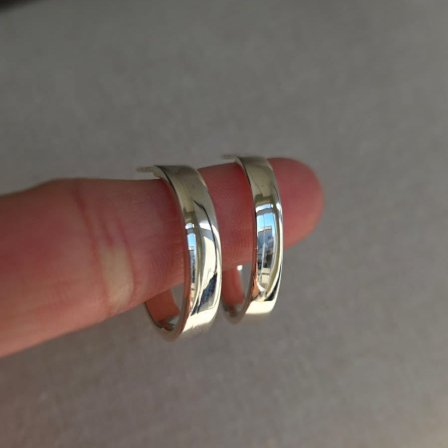 Sterling silver hoops