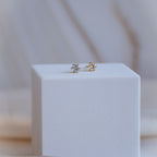 Gold 4mm Moissanite stud earrings (with GRA Certificate) - Terciany 