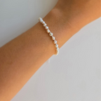 Pearl And Silver Bead Bracelet - Terciany 