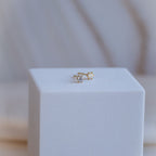 Gold 3mm Moissanite Stud earrings (with GRA Certificate) - Terciany 