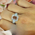 Sterling Silver Ring With Pink Cubic Zirconia Centre - Terciany 